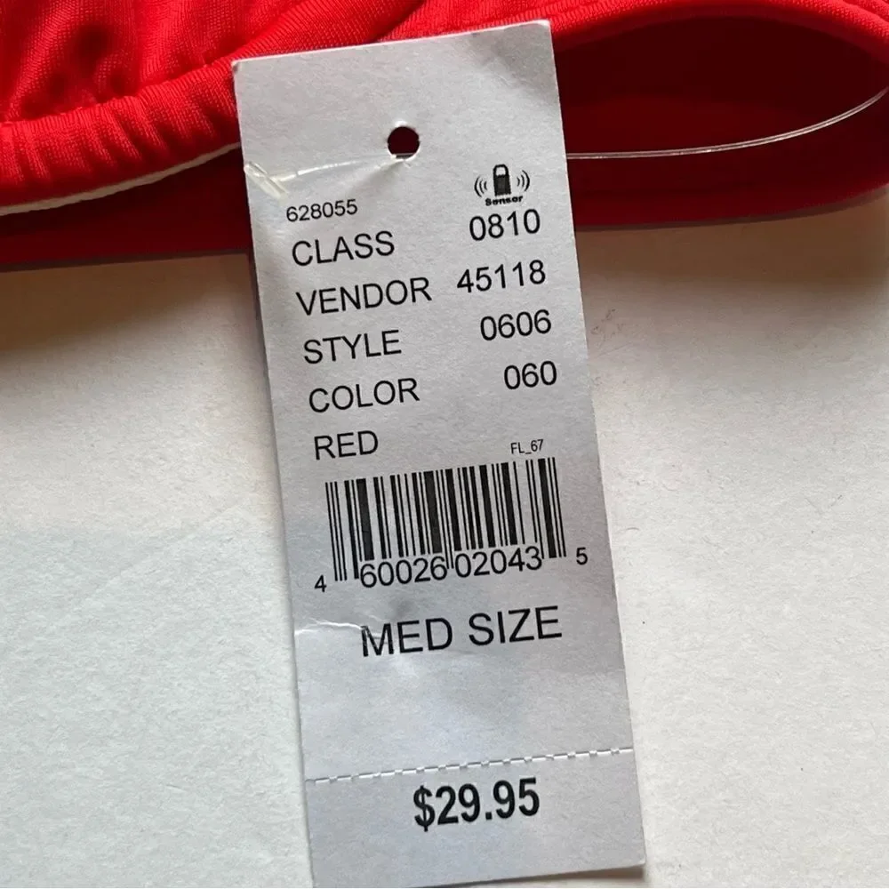 LA Hearts by Pacsun Red Bikini Top Size Medium Spaghetti Straps